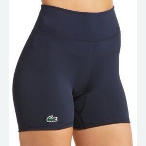 NWOT Lacoste Sport Navy High-Rise Biker Shorts | Size 38 (US S)